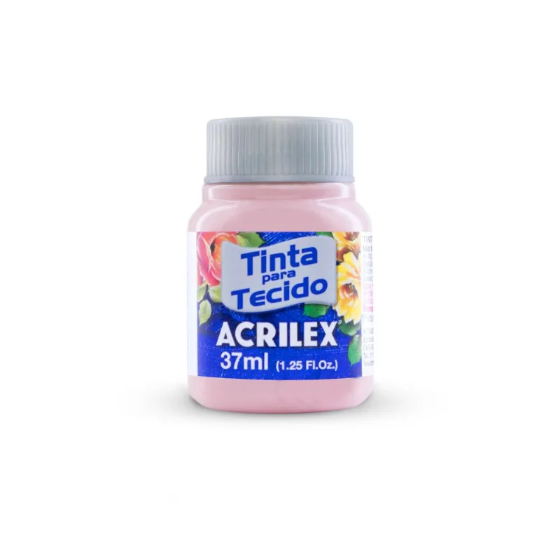 TINTA PARA TECIDO FOSCA 37ML ACRILEX 813 - Rosa Bebê