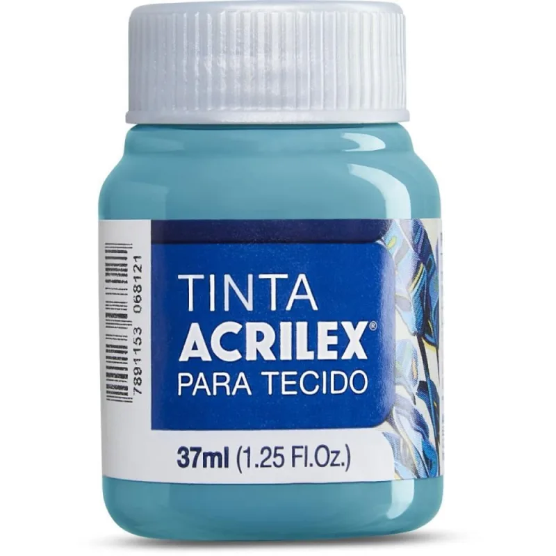 Tinta para Tecido Fosca 37ML Azul MAR - Acrilex - Artesanato