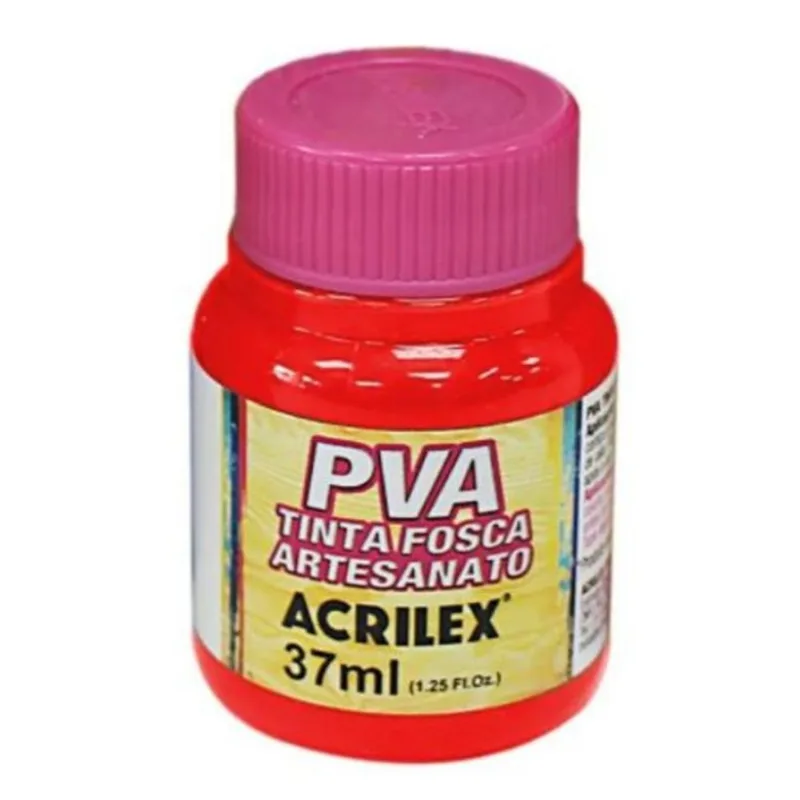 Tinta Pva Plástica 37ml Vermelho Escarlate