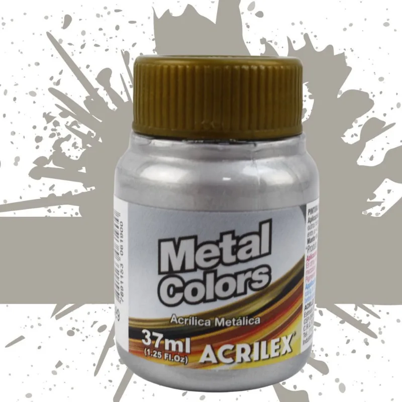 Tinta Acrílica Metal Colors 37ml 599 - Alumínio