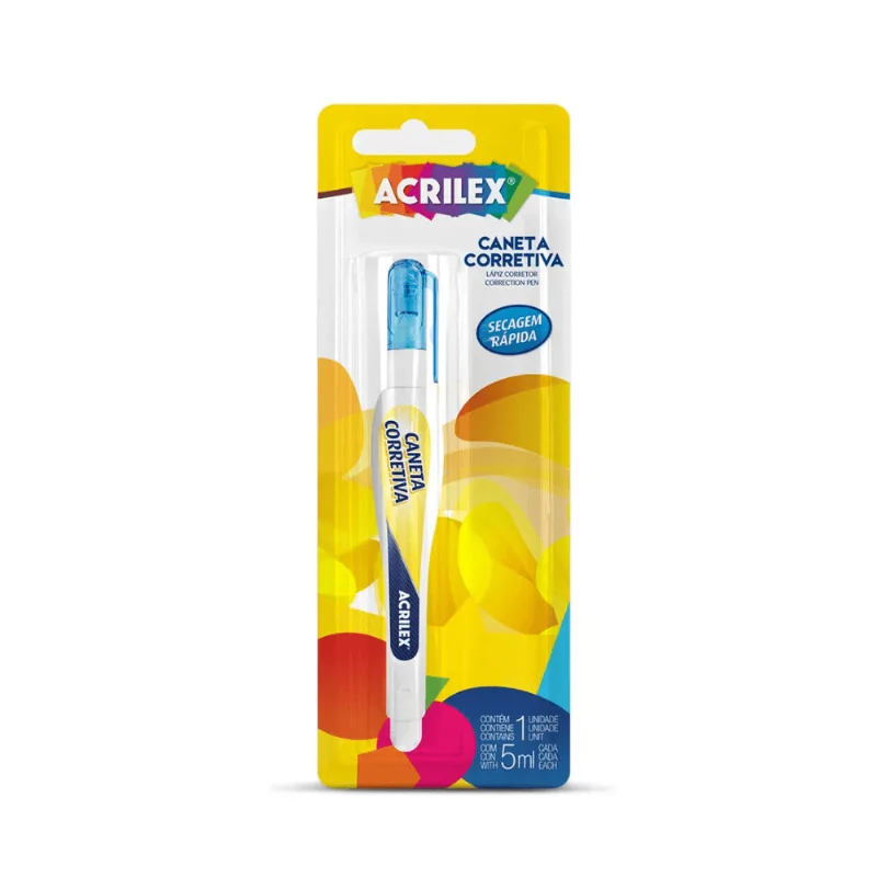 Caneta Corretiva Acrilex 5 Ml Blister