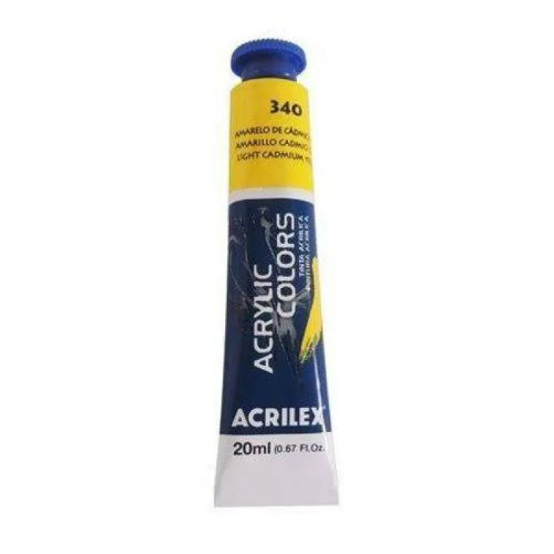 Tinta Acrylic Colors 20ml Amarelo Cadmio Claro 340
