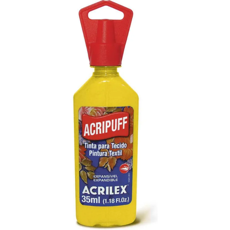 Tinta Relevo Acripuff Amarelo Ouro 35Ml
