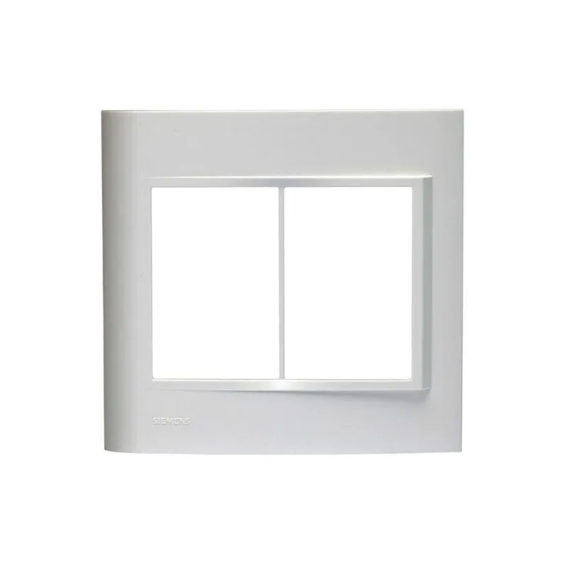 Placa 4X4 Siemens 6 Módulos Branco Vivace