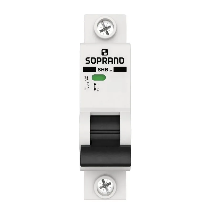 Mini Disjuntor Monopolar 6A Curva C SHB Soprano Mini Disjuntor Monopolar 6A Curva C 3KA SHB Soprano