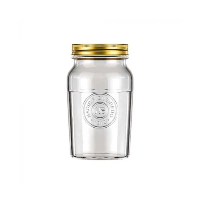 Pote De Vidro Com Tampa Vintage Marinex 1L - Transparente
