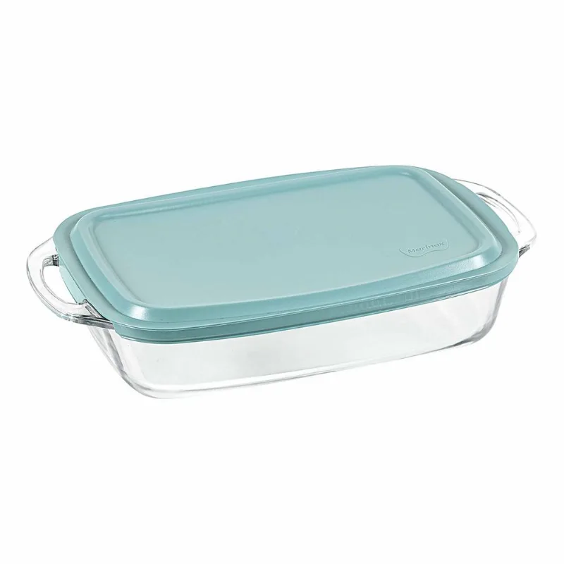 Assadeira de vidro Retangular com Tampa Verde 6539 Marinex 3,5 Litros