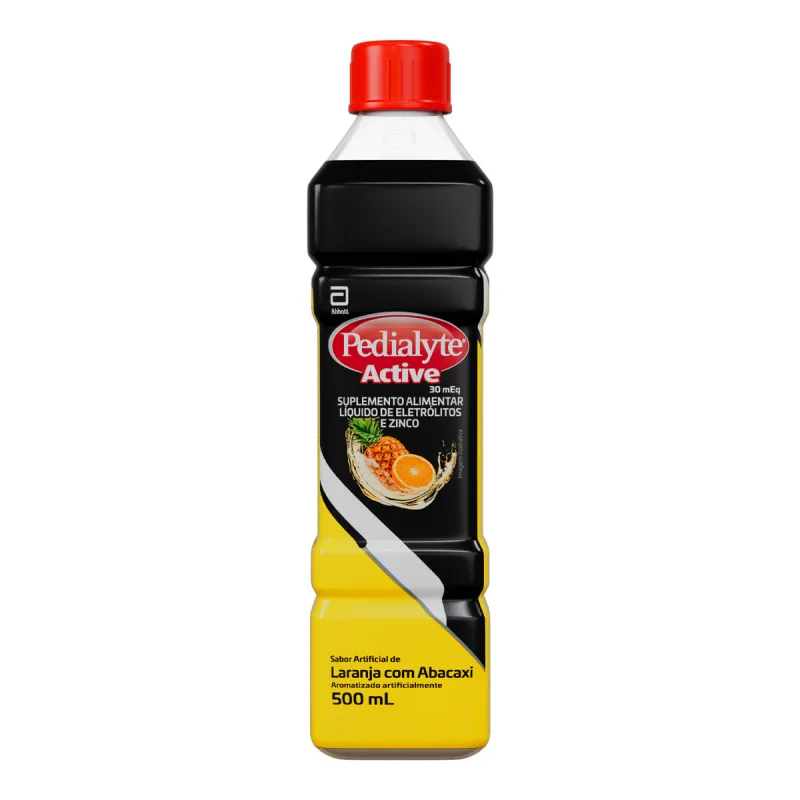 Bebida Repositora Hidroeletrolítico Laranja com Abacaxi Pedialyte Active 500ml - Pedialyte