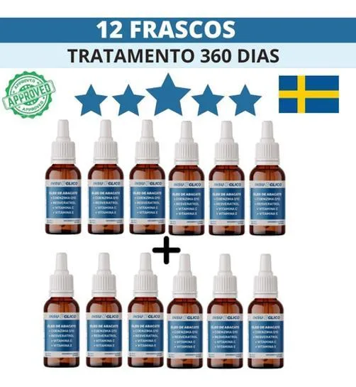 Insuglico Extrato Premium Para Diabete Óleo De Abacate 12un - Não Informado - Mercearia