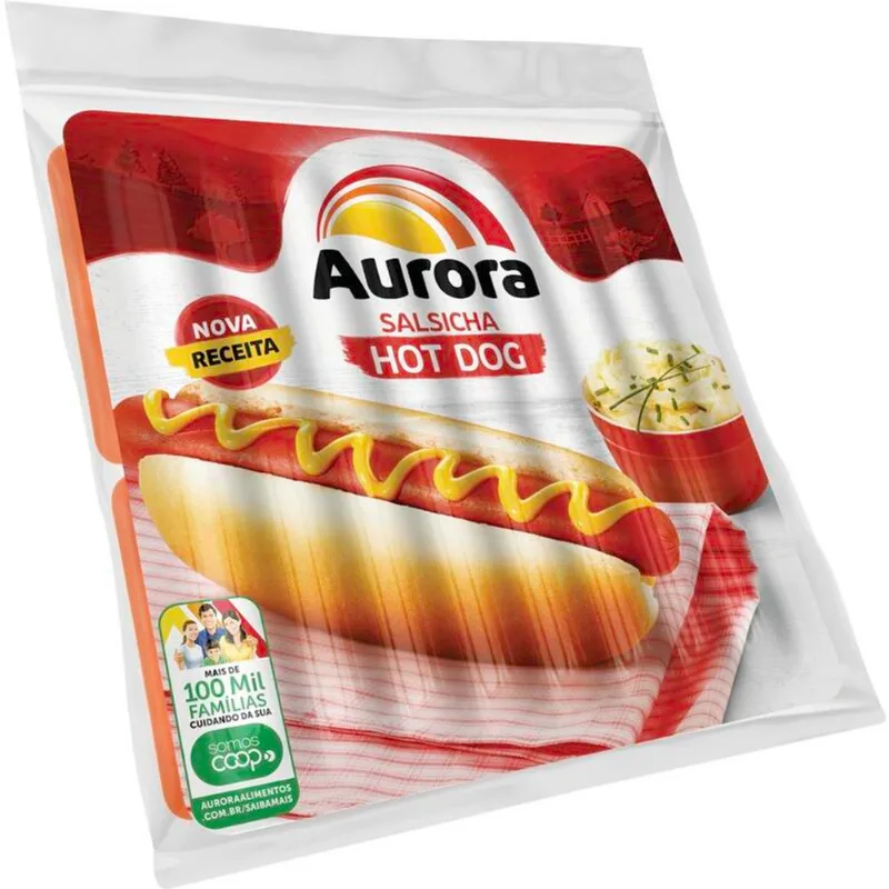 Salsicha Hot Dog Aurora Congelada 3kg
