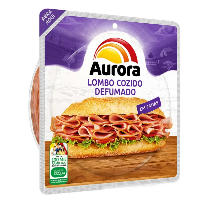 Lombo Cozido Fatiado Aurora 180g