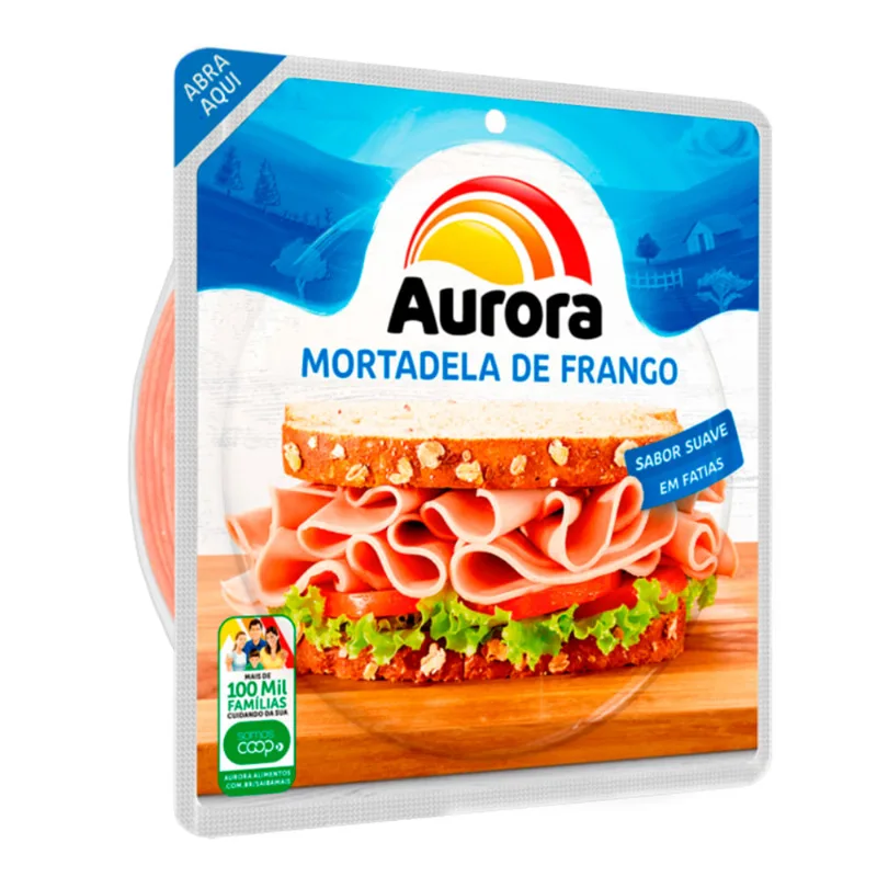 Mortadela Frango Aurora Fatiada 180g