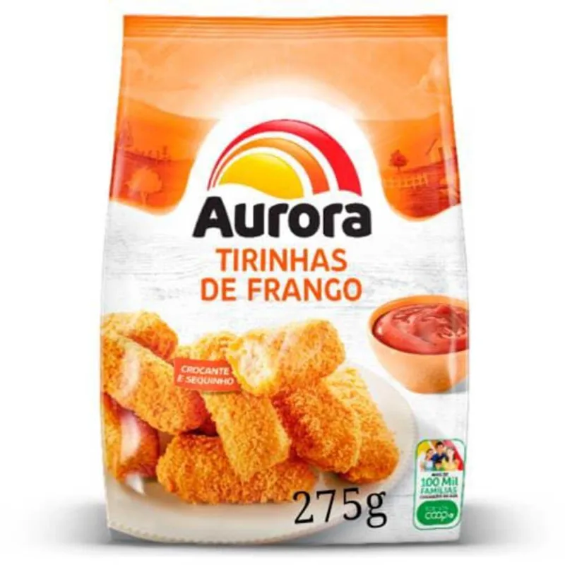 Empanados de frango em tirinhas Aurora 275g