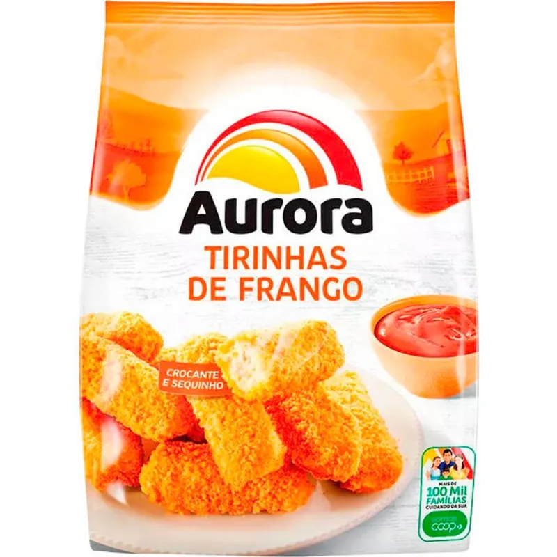 Tirinhas de Frango Aurora Empanado 900g