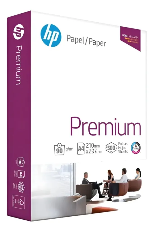 Papel Sulfite A4 Chamex HP Premium 90G Pacote 500 Folhas - Chamex - Papelaria