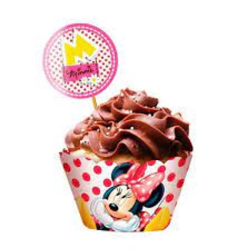 Cupcake Wrapper Red Minnie com12 Regina Festas