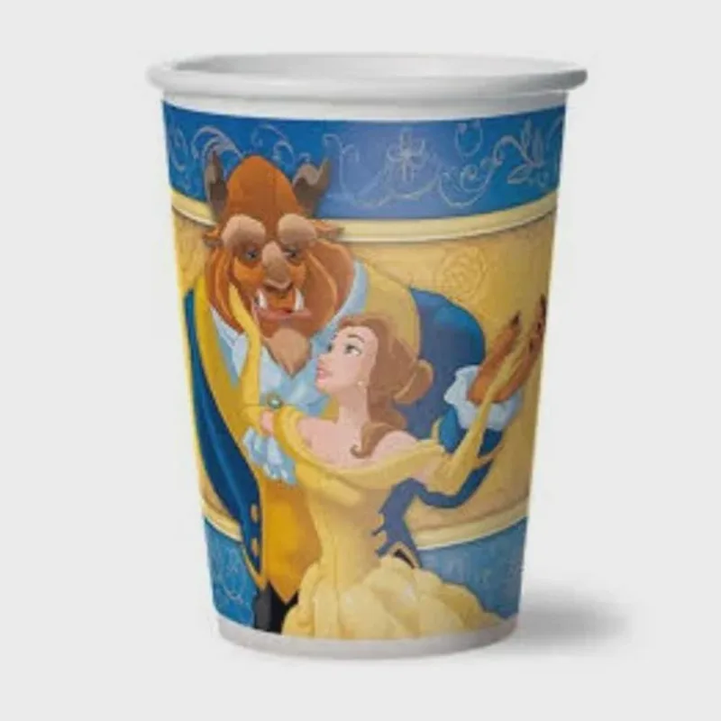 Copo Papel 180ml Bela E A Fera C/12 Regina