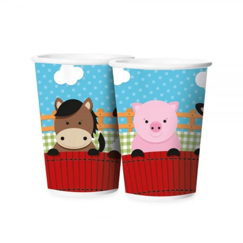 Copo De Papel 180ml Fazendinha 12 Un Regina