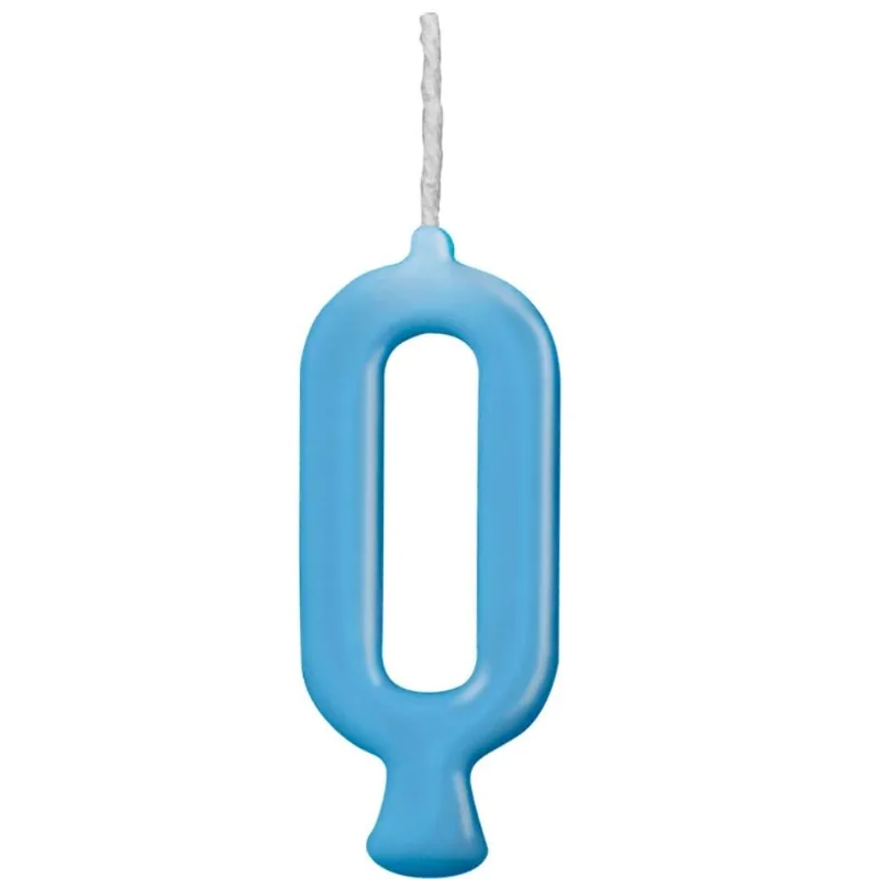 Vela Parabéns Azul Regina Número 0