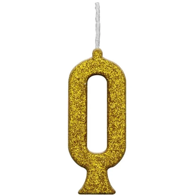 Vela Parabéns Ouro Regina Número 0