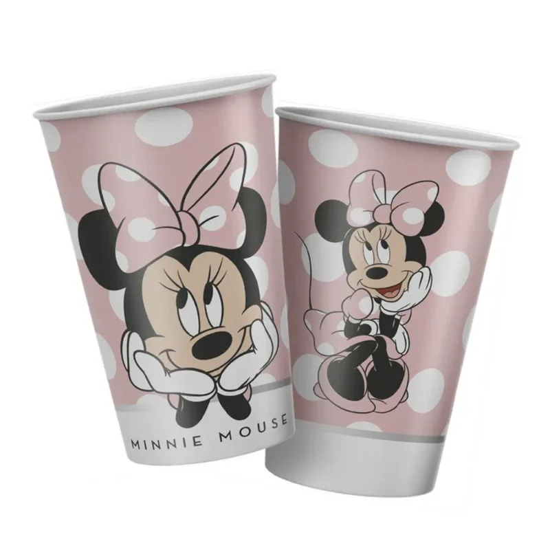 Copo Papel 180ml Minnie Rosa C/8 Regina