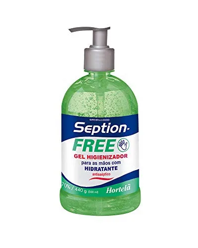 Gel Higienizador Para Mãos Seption Free Hortelã - FIORUCCI - Higiene E Beleza