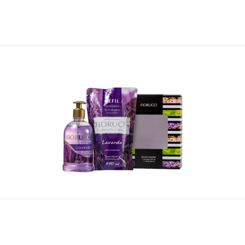 Kit Fiorucci Lavanda Sabonete Líquido 500ml + Refil 440ml