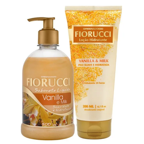 Kit Fiorucci Sab Liq 500ml Lc Hidr 200ml Vanilla - VANILLA - Higiene E Beleza