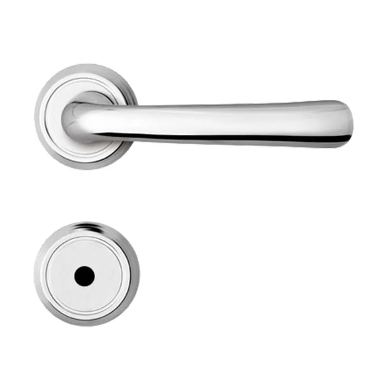 Fechadura para banheiro Slim MZ430 máquina de 55mm cromada Papaiz