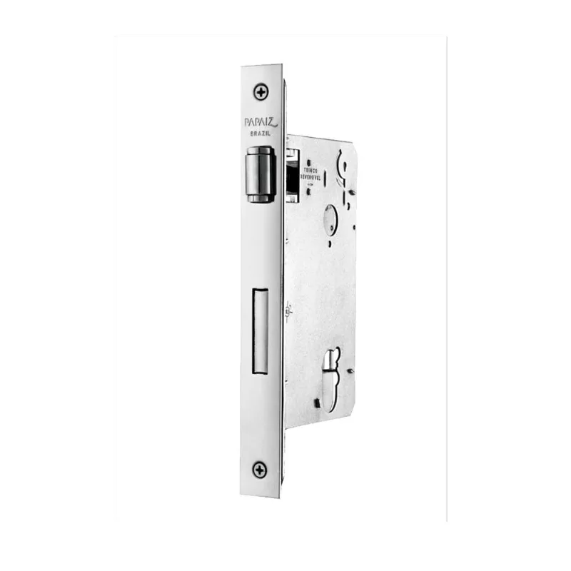Fechadura com cilindro multiponto 162RL R68 cromado Papaiz