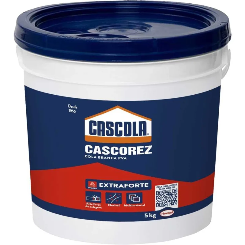 Cola branca cascorez extra 5 kg 1406744 - CASCOLA - CASCOLA - Químicos