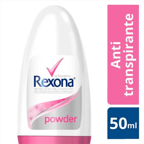 Desodorante Roll On Powder Feminino 50ml Rexona - REXONA - Higiene E Beleza