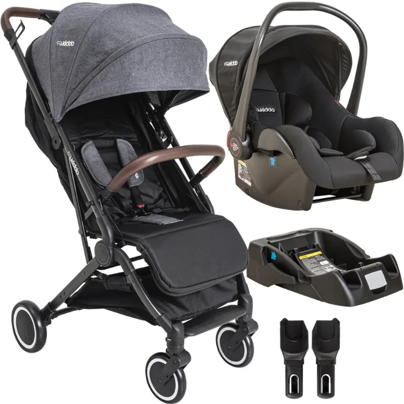 Carrinho de Bebe Kiddo com Bebe Conforto e Base Sprint ii Grafite