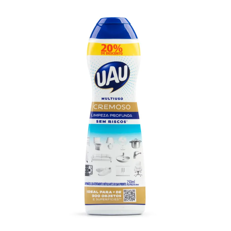 Saponáceo Cremoso Uau Tradicional 250ml 20% Desconto