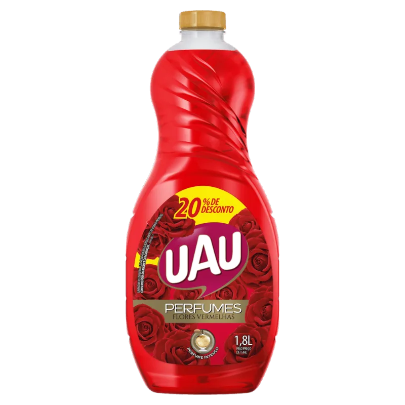 Limpador Perfumado UAU Flores Vermelhas e Sedução 1,8L