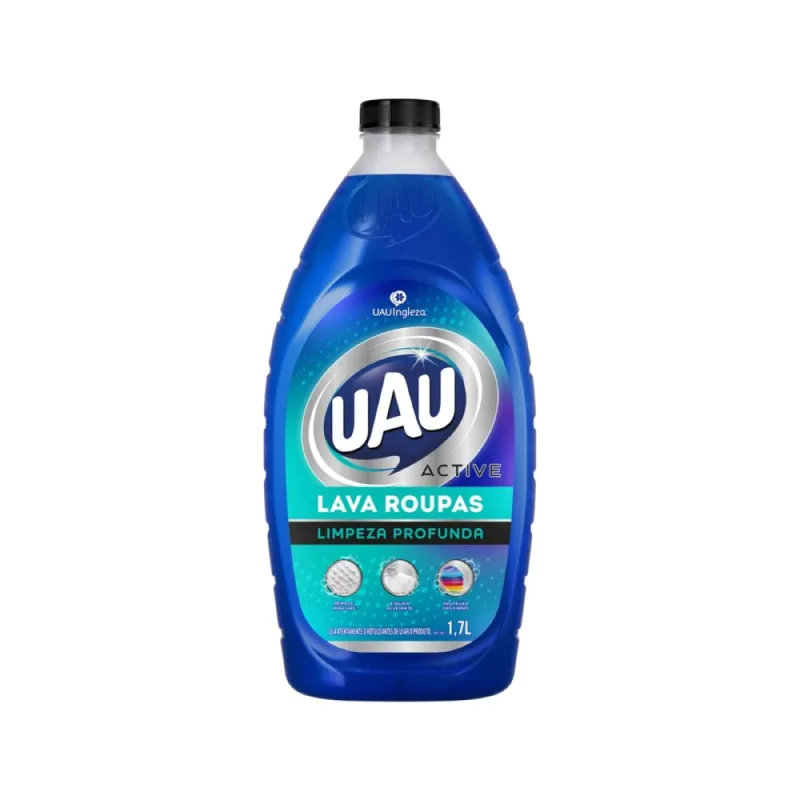 LAVA ROUPAS LIQUIDO UAU ACTIVE 1,7L UNIDADE - UAU