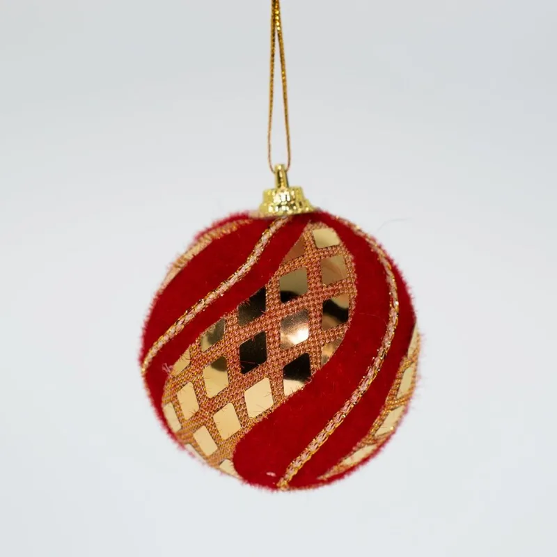 Kit 30un Enfeite Bolas Vermelha Decorativa Arvore Natal 60mm