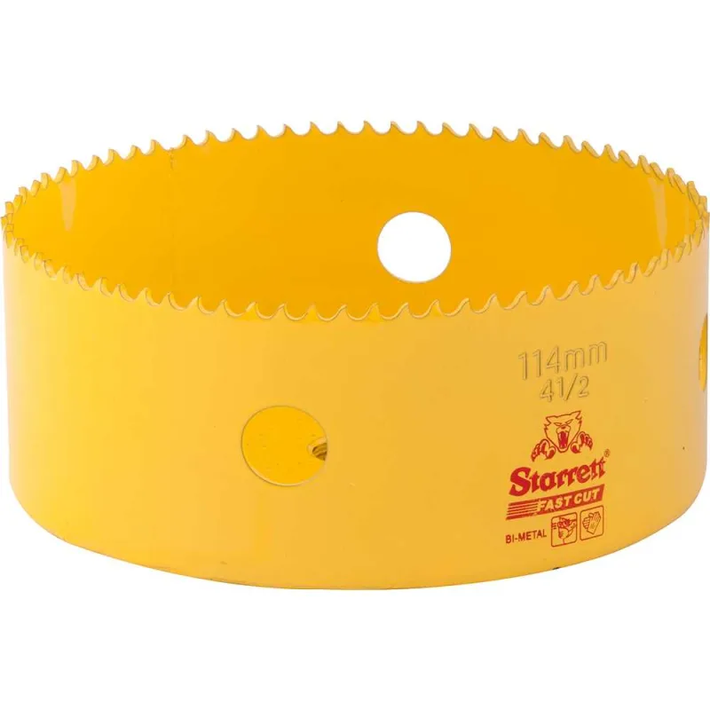 Serra copo de aço rápido 114 mm - 4.1/2" Fast cut FCH0412-G - STARRETT - STARRETT - Usinagem E Corte