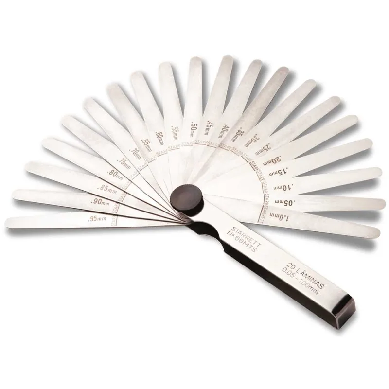 Cálibre de folga 0,05 mm a 1,00 mm com 13 lâminas 100 mm 76 MTS - STARRET - STARRETT