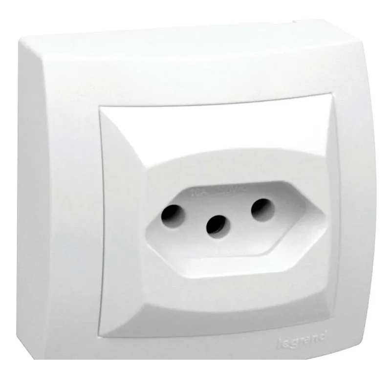 Tomada De Sobrepor 2p T 10A/250V Branco 675060 Pial Sistema X Legrand - Legrand - Eletrica