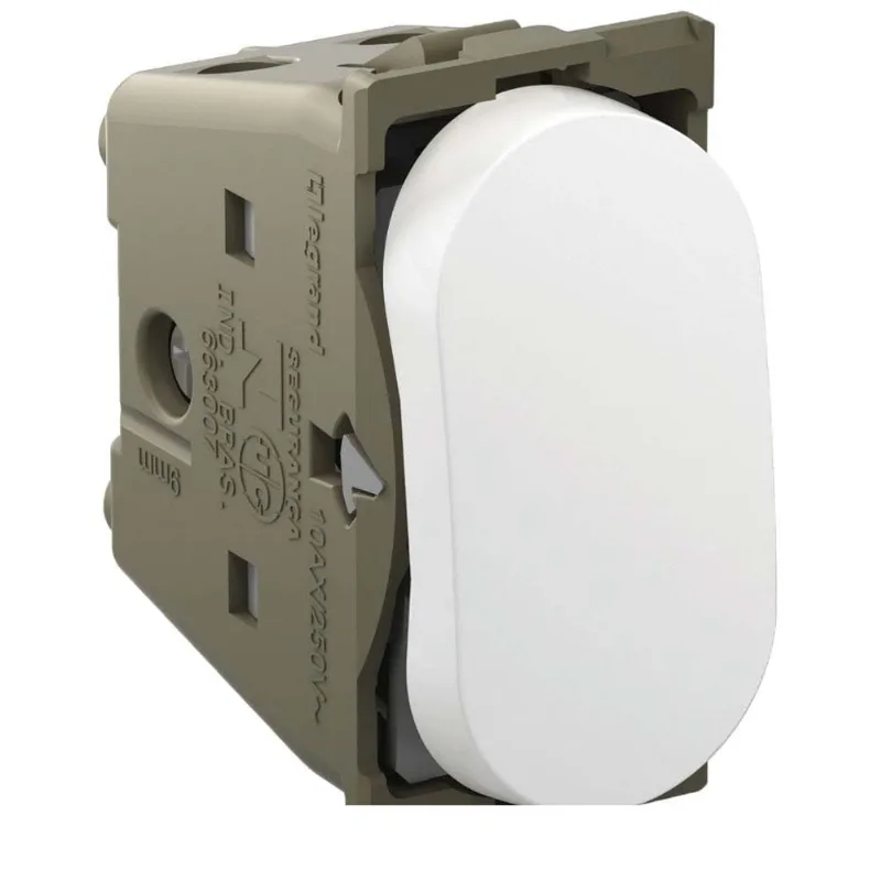 Interruptor bipolar paralelo 1 módulo 10A branco Nereya Pial