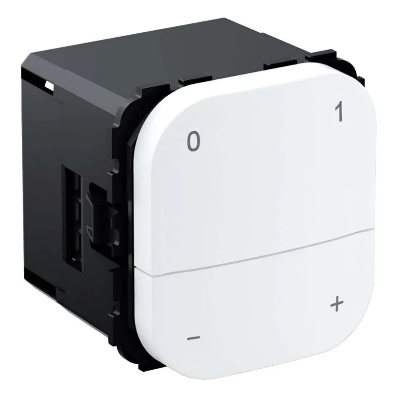 Dimmer 4 teclas e 2 módulos bivolt branco Nereya Pial