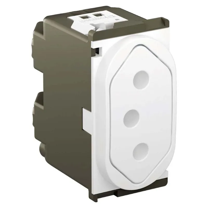 Tomada 10A 250V com fundo móvel branca Nereya Pial