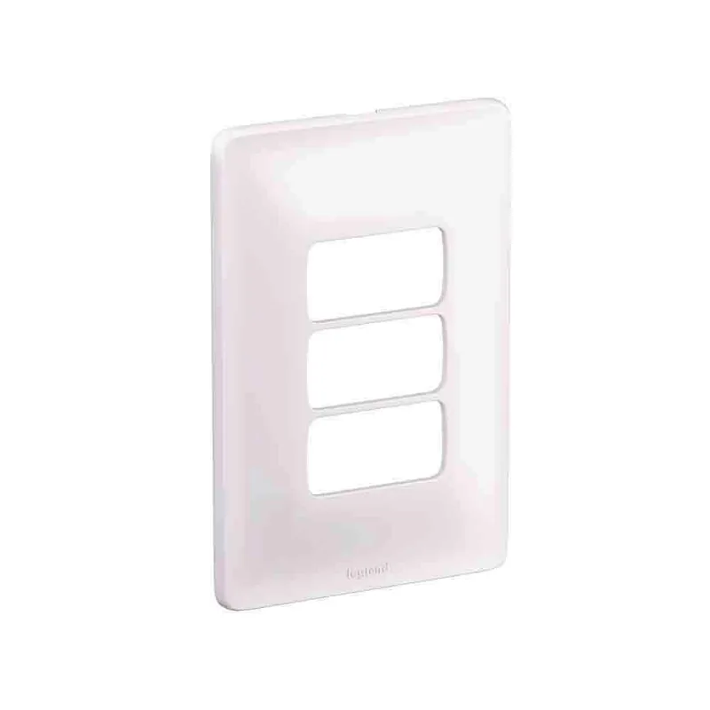 Placa Legrand Pial Zeffia 3 Funções Separadas 4X2