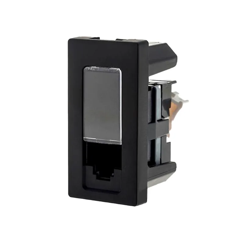 Módulo de Tomada de Dados CAT6 Pial Plus Preto para RJ45 RJ12 e RJ11 - 615047PT - Legrand