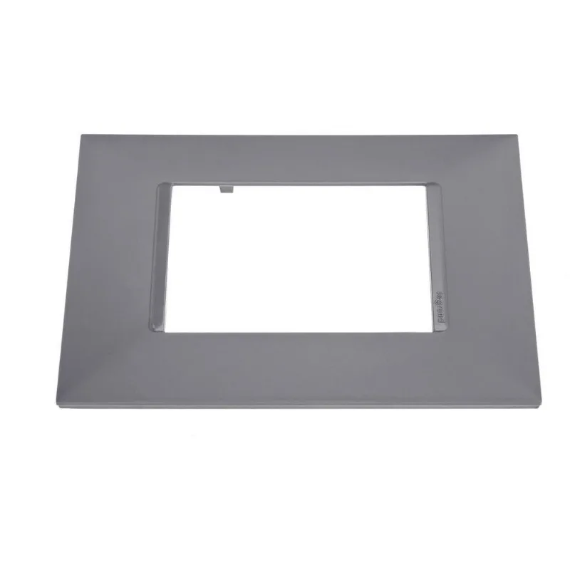 Placa 3 Postos Pial Plus+ Legrand 4x2 Cinza