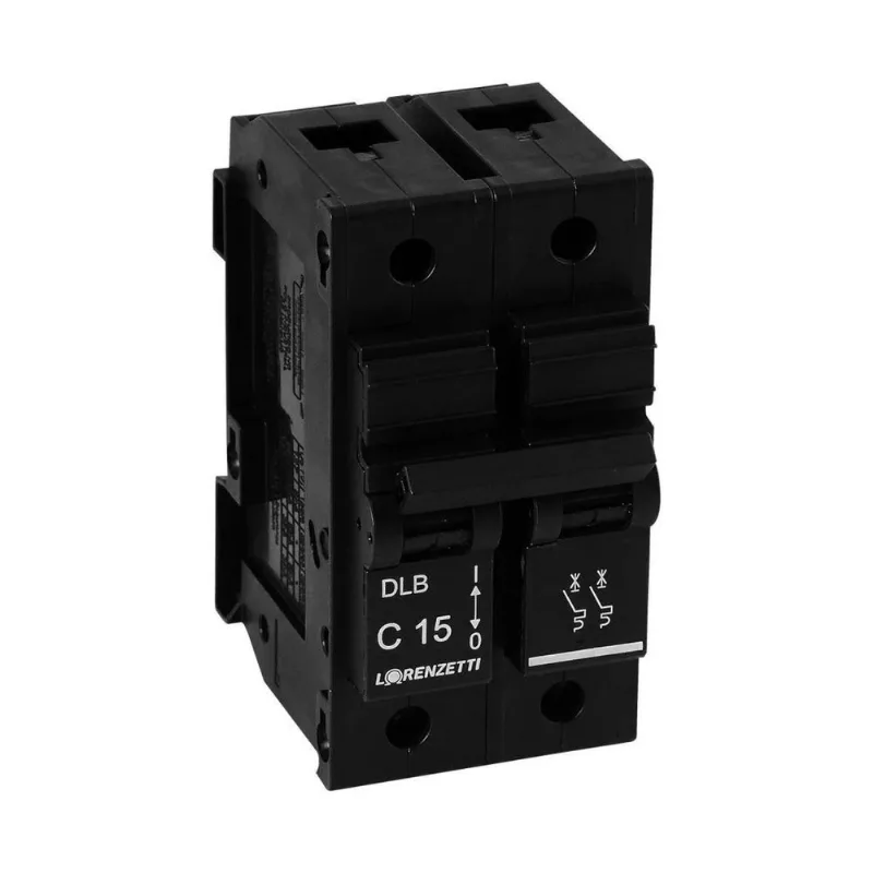 Disjuntor Bipolar Nema Preto 15a Lorenzetti Para Duchas