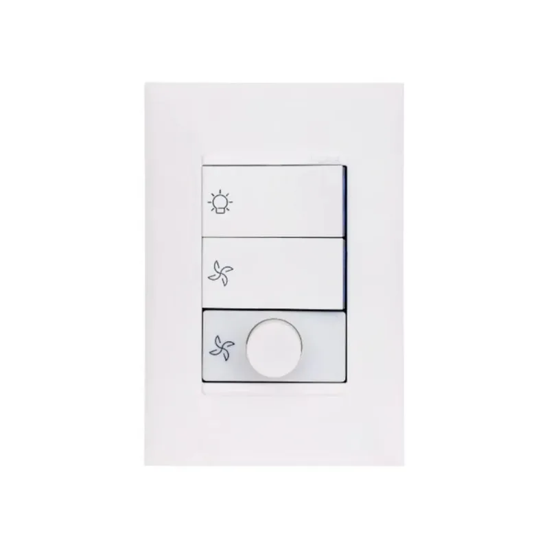 Conjunto montado com controle de ventilador 4x2 bivolt branca Pial Plus + Conjunto montado com controle de ventilador 4x2 bivolt branca Pial Plus