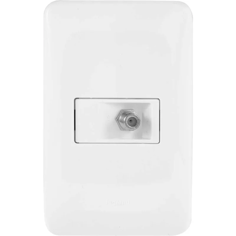 Conjunto Tomada para Antena de TV tipo F 4x2 LGX060 - PIAL POP - PIAL - Material Elétrico