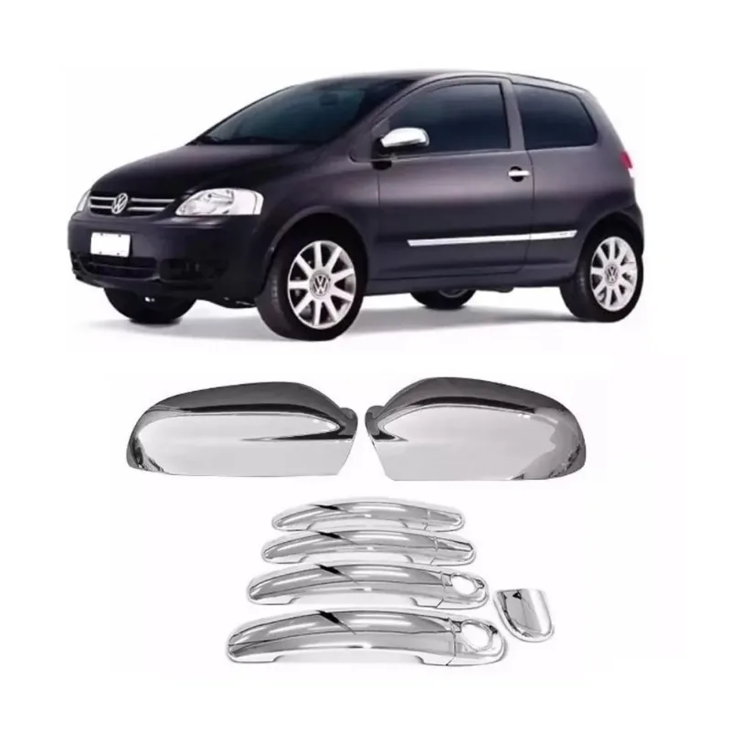 Jogo Aplique Capa Cromada Retrovisor Maçanetas Vw Fox 2007